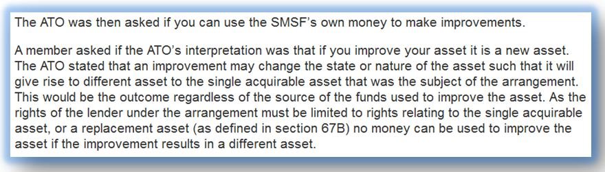 ATO question on improvements